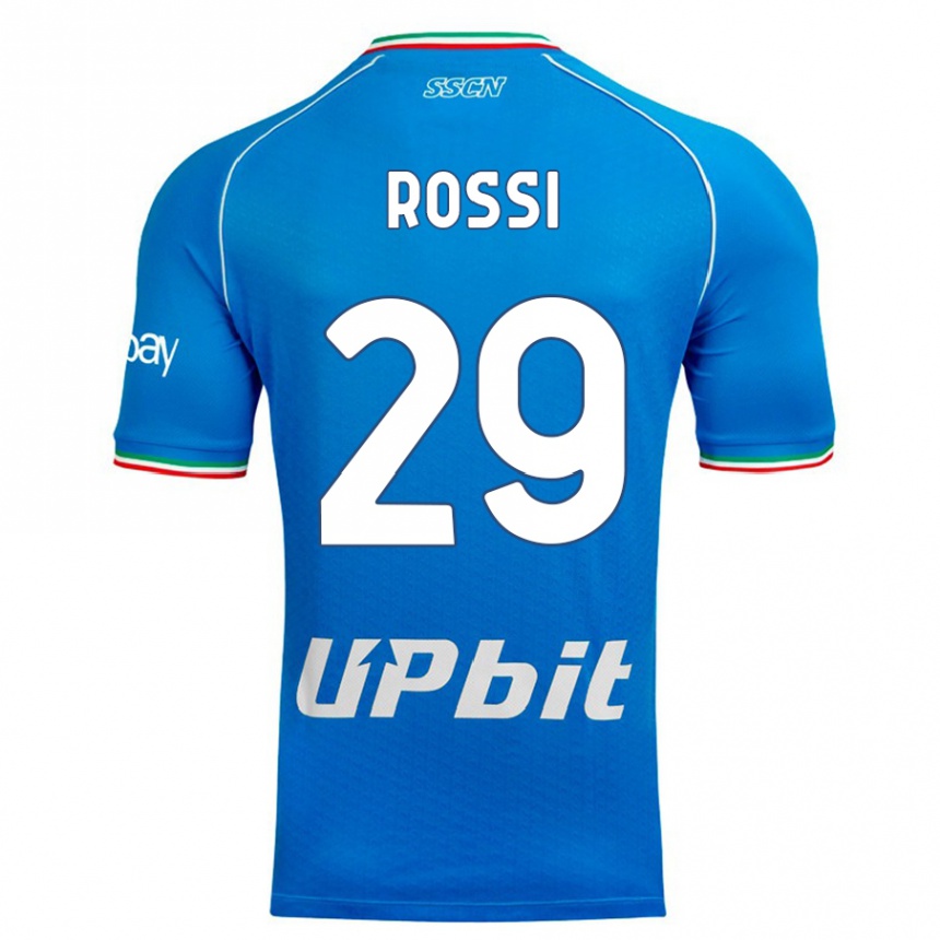 Damen Fußball Francesco Rossi #29 Himmelblau Heimtrikot Trikot 2023/24 T-Shirt Luxemburg