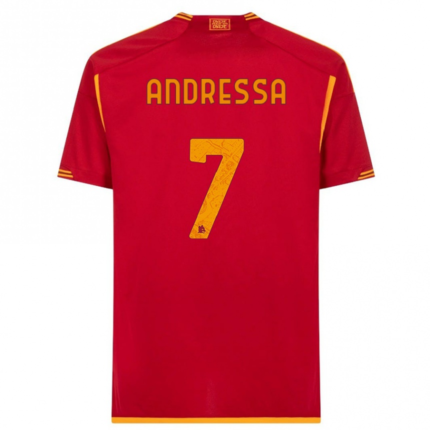 Damen Fußball Andressa #7 Rot Heimtrikot Trikot 2023/24 T-Shirt Luxemburg