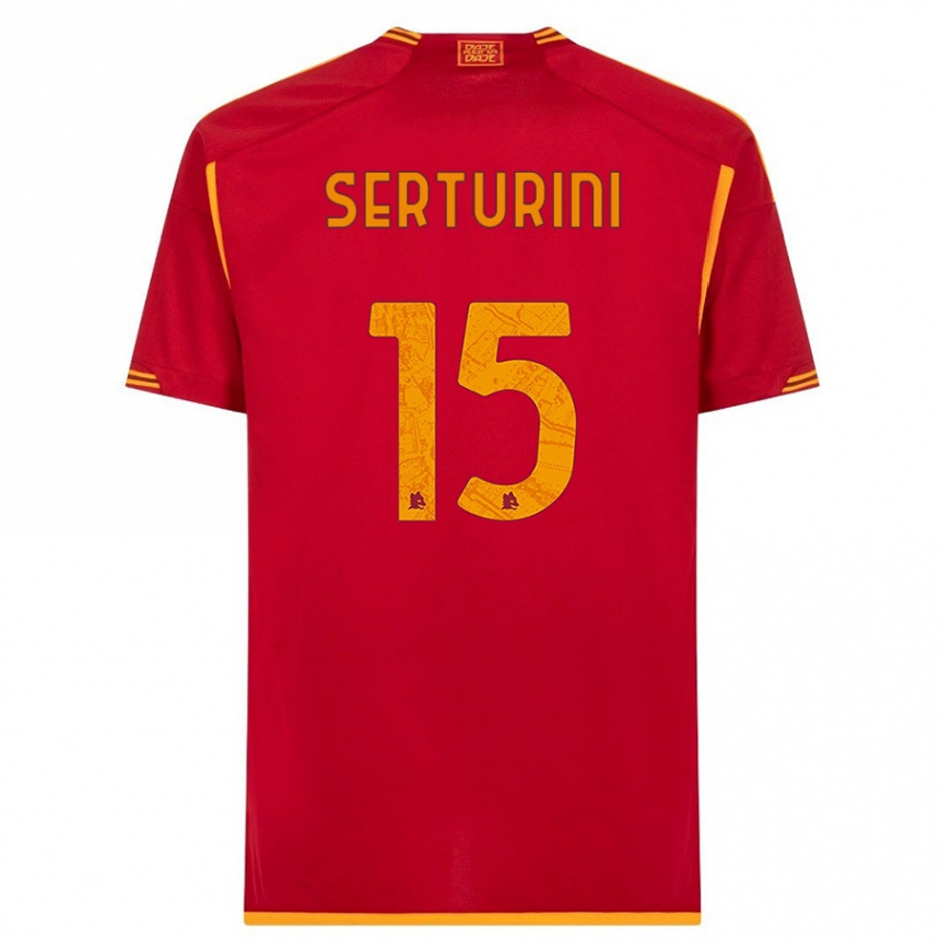 Damen Fußball Annamaria Serturini #15 Rot Heimtrikot Trikot 2023/24 T-Shirt Luxemburg