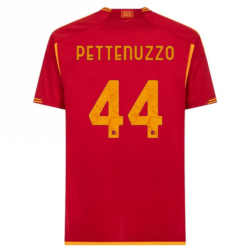 Damen Fußball Tecla Pettenuzzo #44 Rot Heimtrikot Trikot 2023/24 T-Shirt Luxemburg