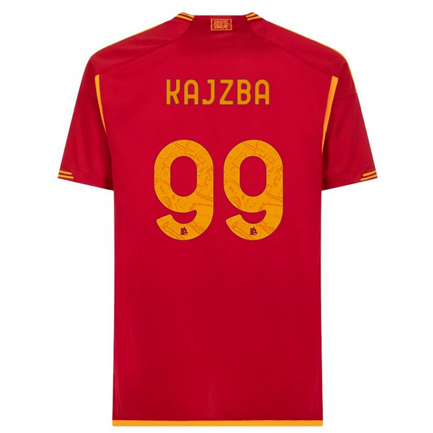 Damen Fußball Nina Kajzba #99 Rot Heimtrikot Trikot 2023/24 T-Shirt Luxemburg