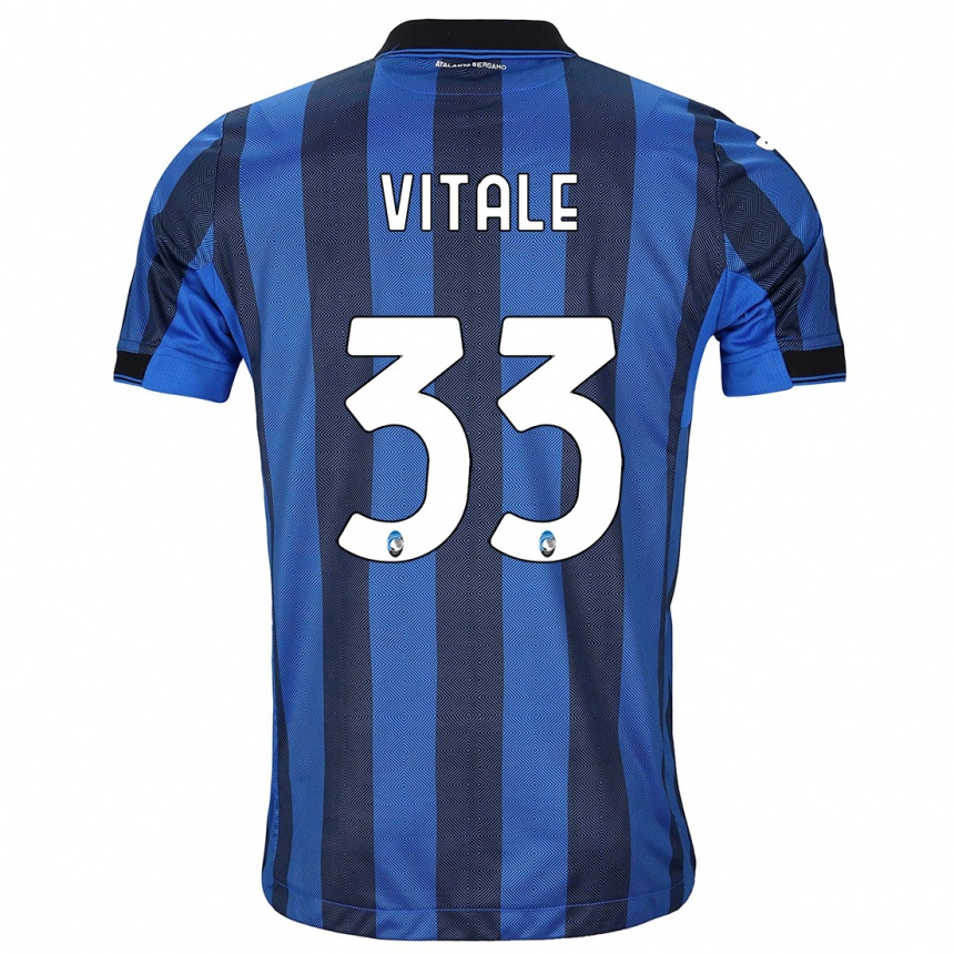 Damen Fußball Francesca Vitale #33 Schwarz Blau Heimtrikot Trikot 2023/24 T-Shirt Luxemburg