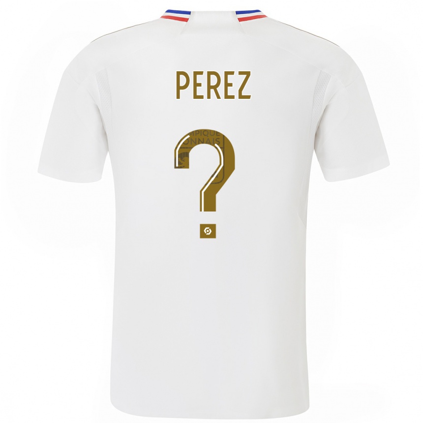 Damen Fußball Axel Perez #0 Weiß Heimtrikot Trikot 2023/24 T-Shirt Luxemburg