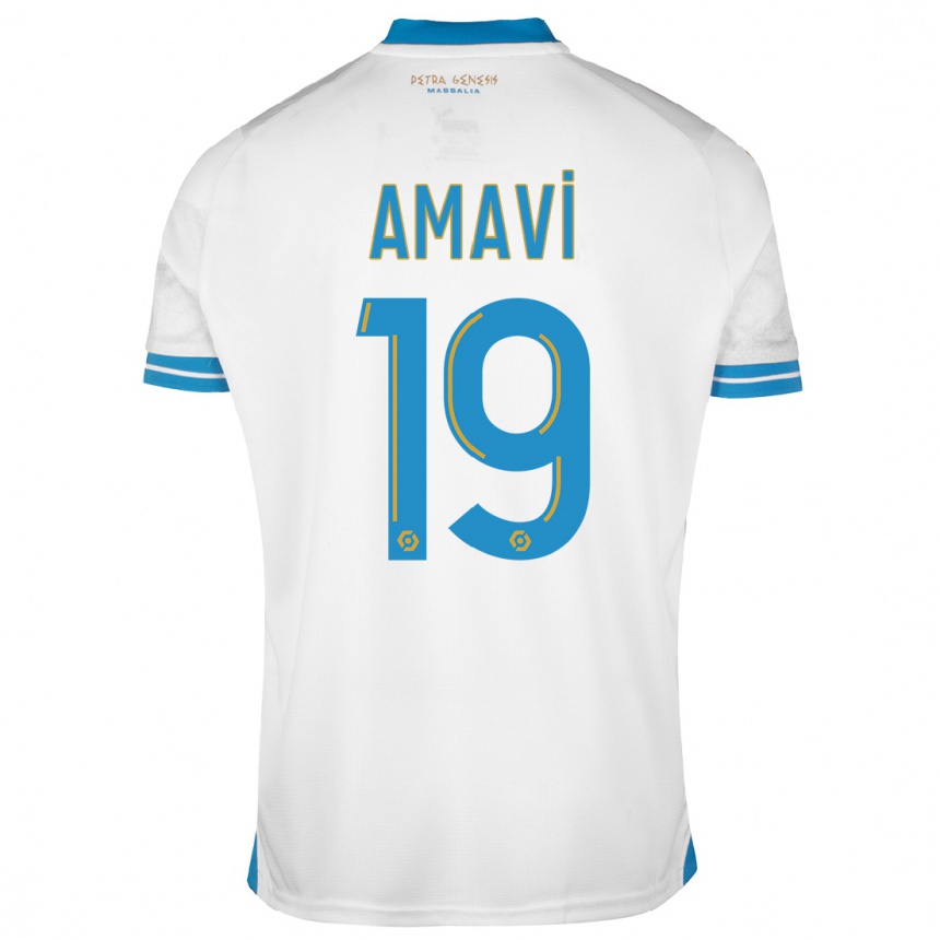 Damen Fußball Jordan Amavi #19 Weiß Heimtrikot Trikot 2023/24 T-Shirt Luxemburg