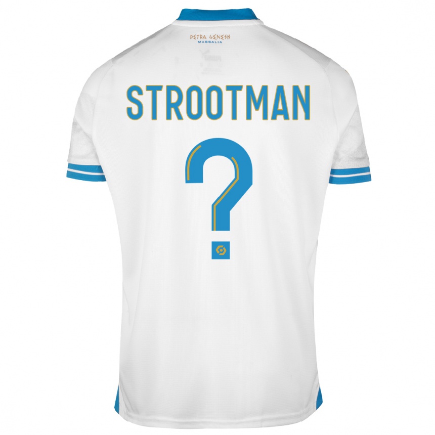 Damen Fußball Kevin Strootman #0 Weiß Heimtrikot Trikot 2023/24 T-Shirt Luxemburg