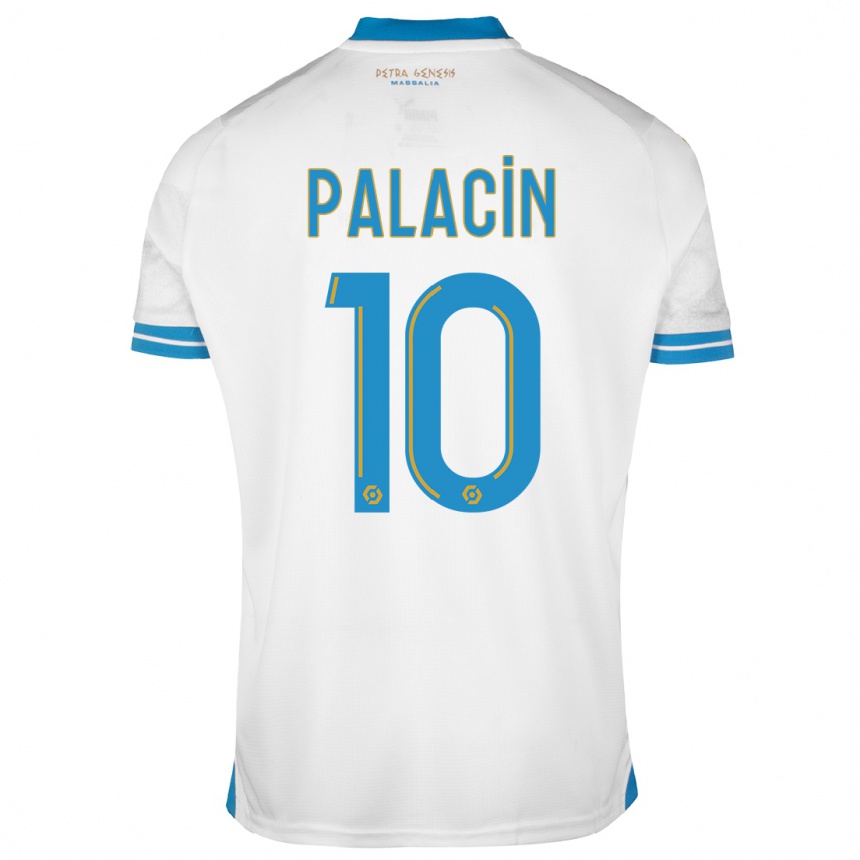 Damen Fußball Sara Palacin #10 Weiß Heimtrikot Trikot 2023/24 T-Shirt Luxemburg