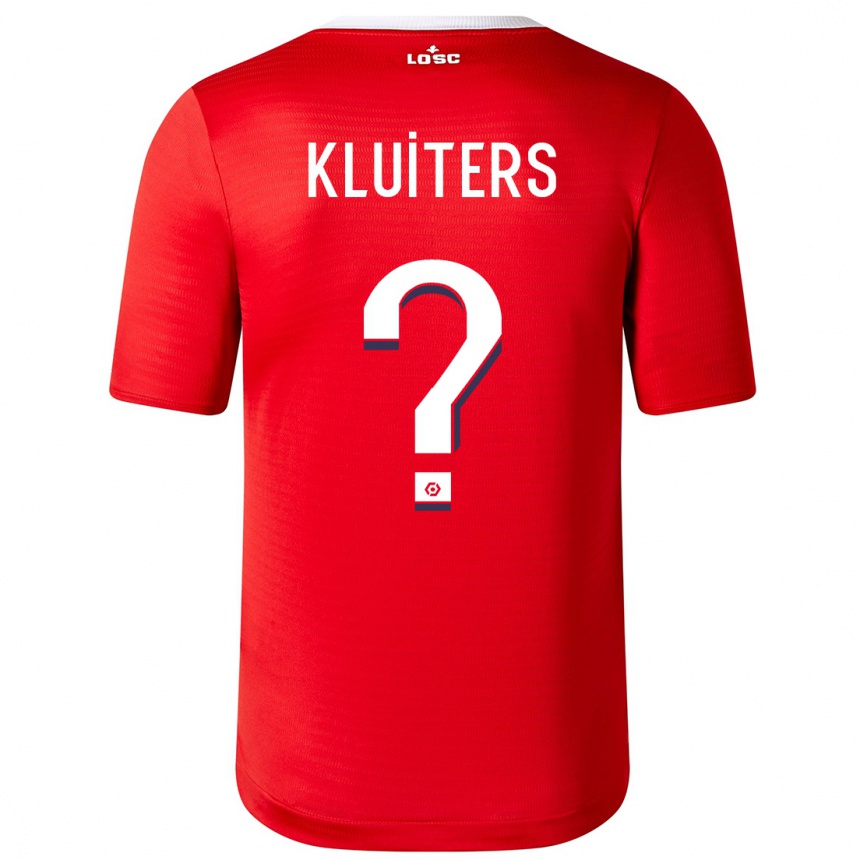 Damen Fußball Luuk Kluiters #0 Rot Heimtrikot Trikot 2023/24 T-Shirt Luxemburg