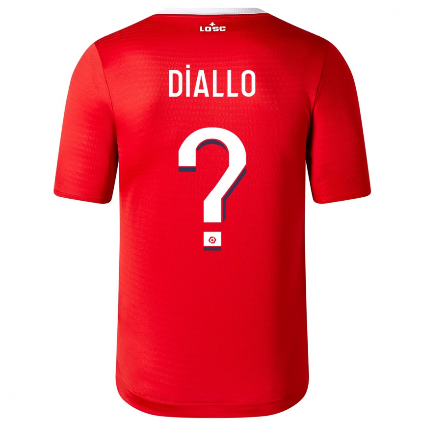 Damen Fußball Alpha Diallo #0 Rot Heimtrikot Trikot 2023/24 T-Shirt Luxemburg