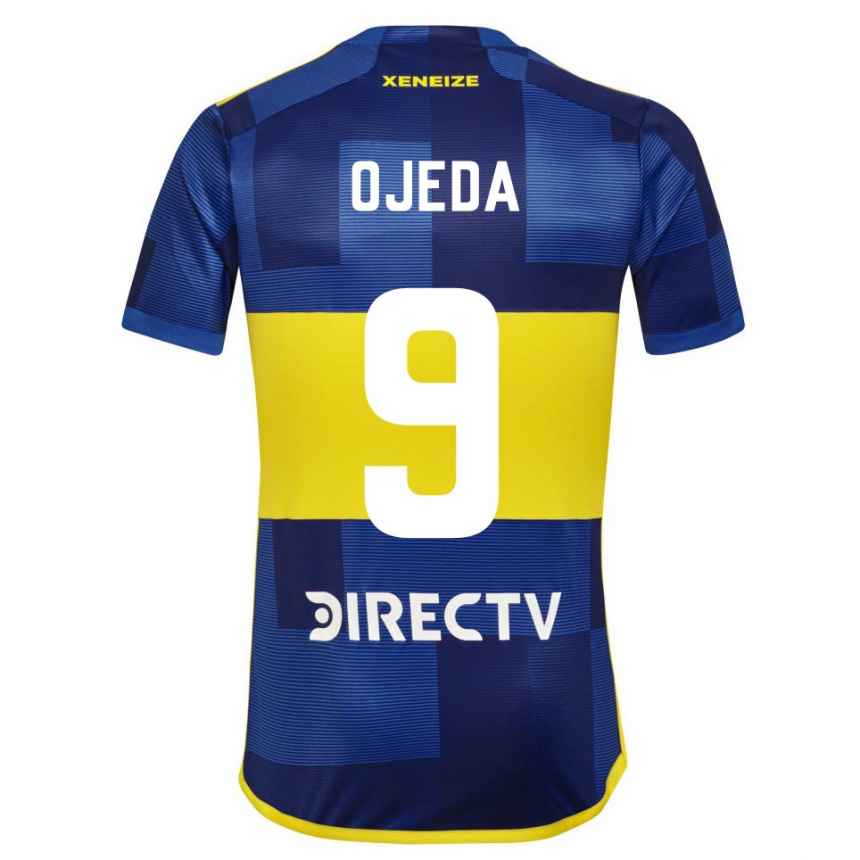 Damen Fußball Andrea Ojeda #9 Dunkelblau Gelb Heimtrikot Trikot 2023/24 T-Shirt Luxemburg