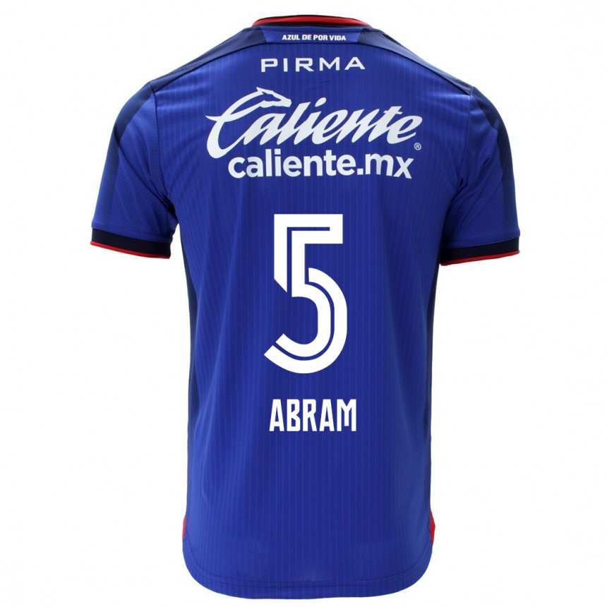 Damen Fußball Luis Abram #5 Blau Heimtrikot Trikot 2023/24 T-Shirt Luxemburg