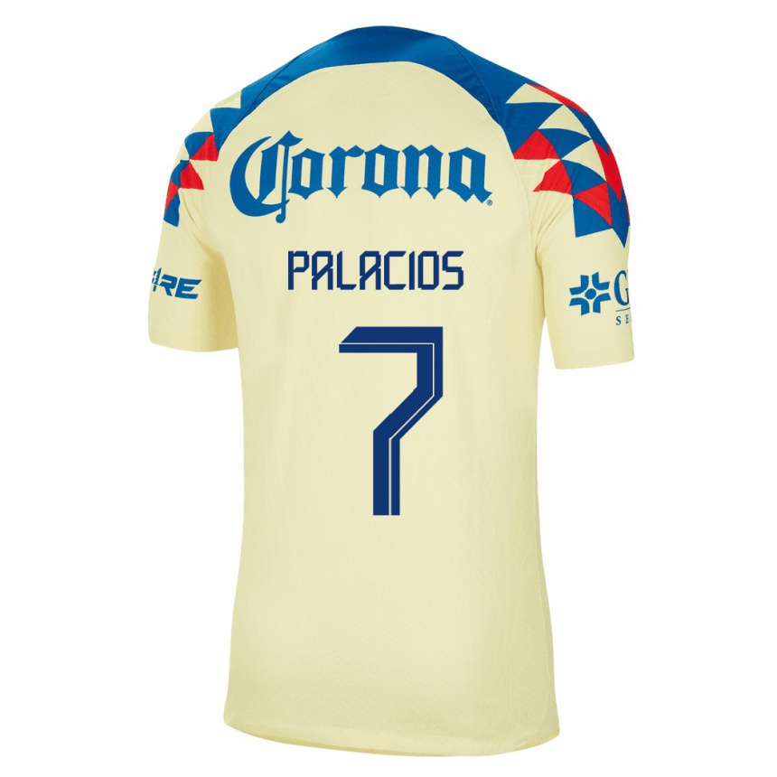 Damen Fußball Kiana Palacios #7 Gelb Heimtrikot Trikot 2023/24 T-Shirt Luxemburg