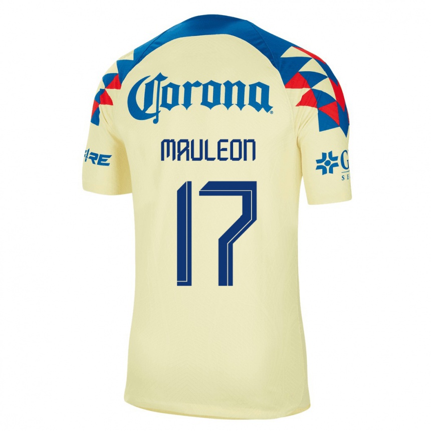 Damen Fußball Natalia Mauleon #17 Gelb Heimtrikot Trikot 2023/24 T-Shirt Luxemburg