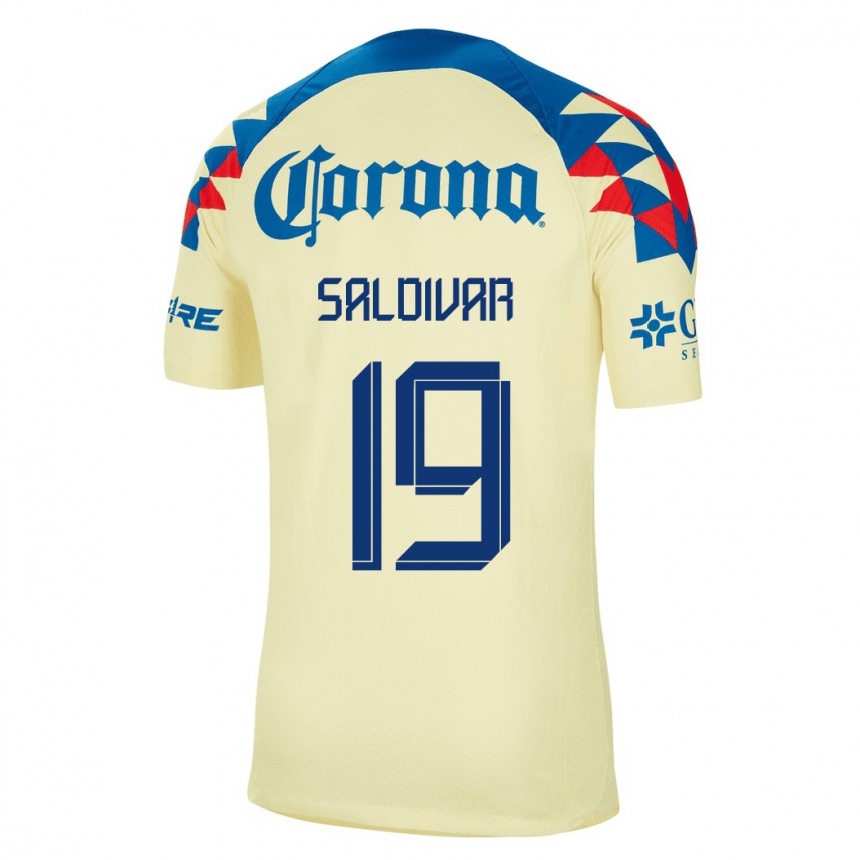 Damen Fußball Montserrat Saldivar #19 Gelb Heimtrikot Trikot 2023/24 T-Shirt Luxemburg