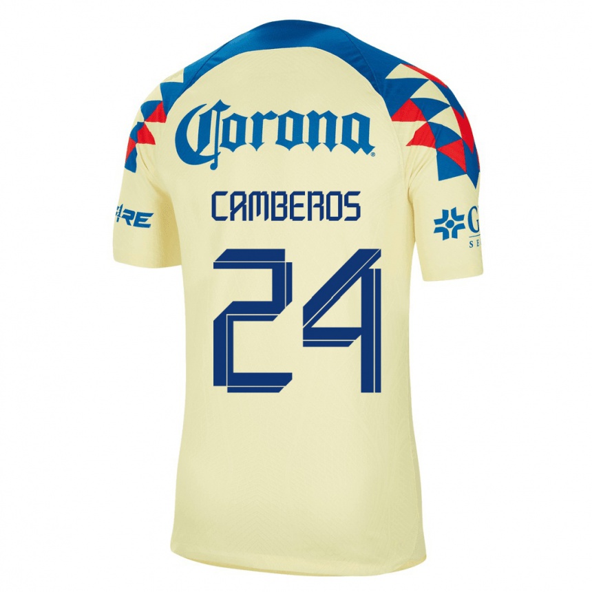 Damen Fußball Scarlett Camberos #24 Gelb Heimtrikot Trikot 2023/24 T-Shirt Luxemburg