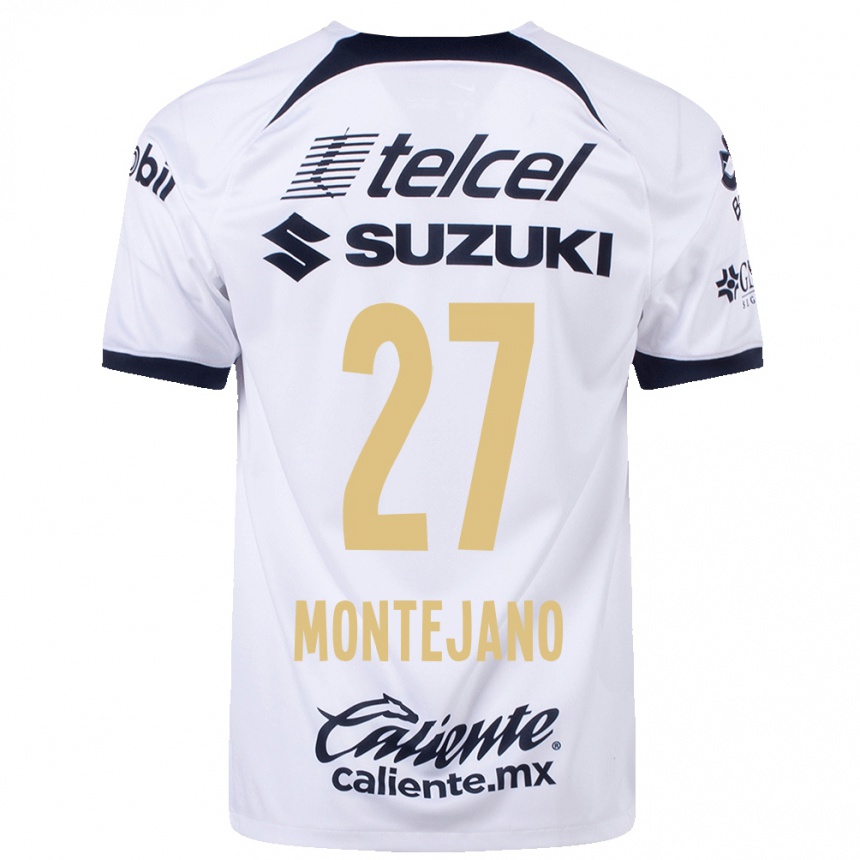 Damen Fußball Emanuel Montejano #27 Weiß Heimtrikot Trikot 2023/24 T-Shirt Luxemburg