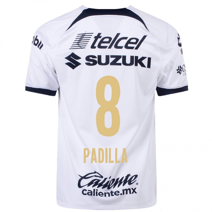 Damen Fußball Dania Padilla #8 Weiß Heimtrikot Trikot 2023/24 T-Shirt Luxemburg