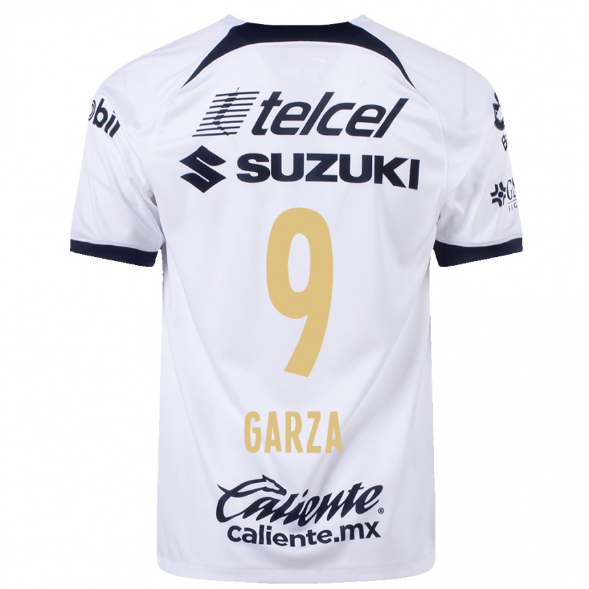 Damen Fußball Dinora Garza #9 Weiß Heimtrikot Trikot 2023/24 T-Shirt Luxemburg