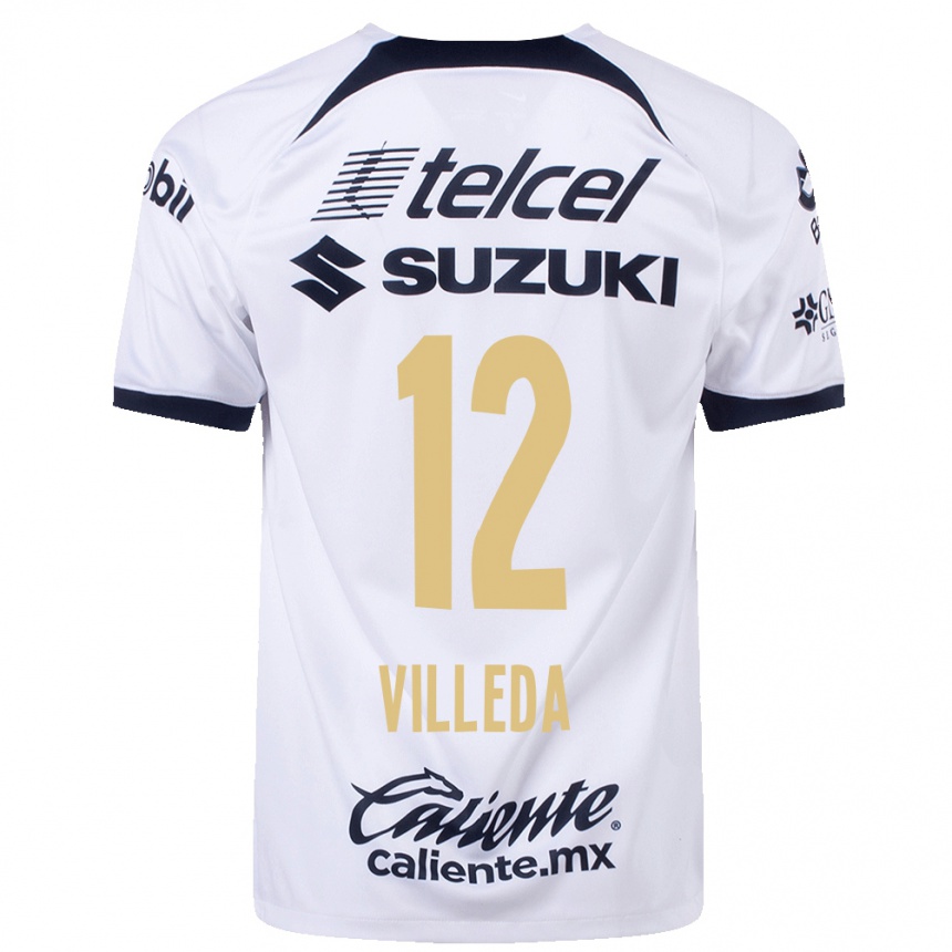 Damen Fußball Melany Villeda #12 Weiß Heimtrikot Trikot 2023/24 T-Shirt Luxemburg