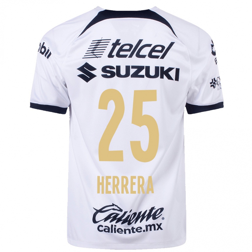 Damen Fußball Laura Herrera #25 Weiß Heimtrikot Trikot 2023/24 T-Shirt Luxemburg