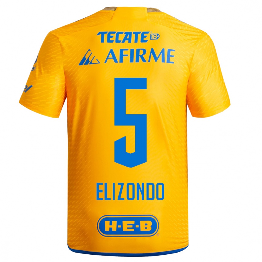 Damen Fußball Fernanda Elizondo #5 Gelb Heimtrikot Trikot 2023/24 T-Shirt Luxemburg