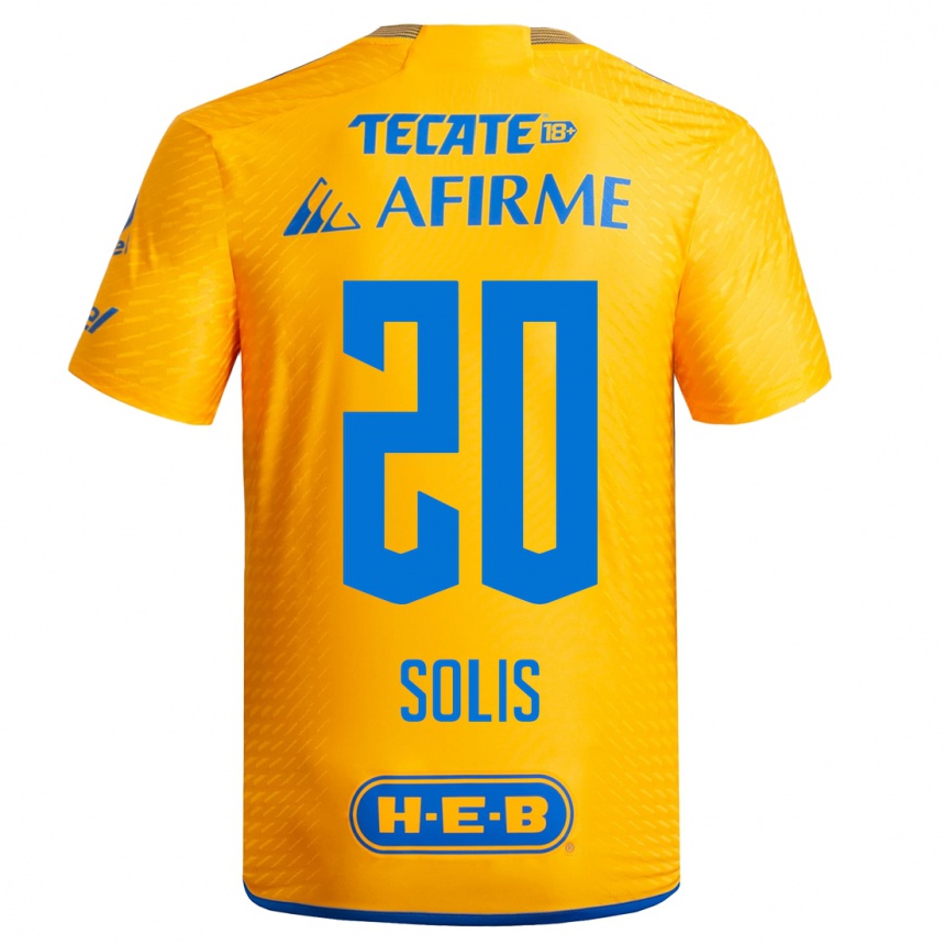 Damen Fußball Ofelia Solis #20 Gelb Heimtrikot Trikot 2023/24 T-Shirt Luxemburg