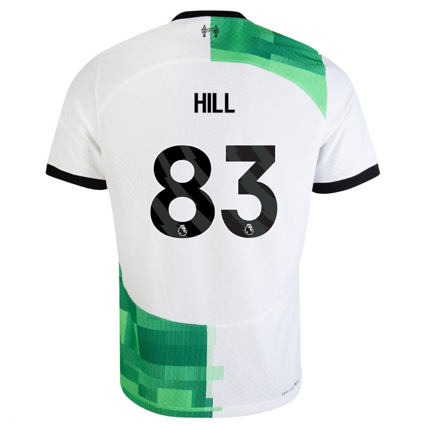 Damen Fußball Thomas Hill #83 Weiß Grün Auswärtstrikot Trikot 2023/24 T-Shirt Luxemburg