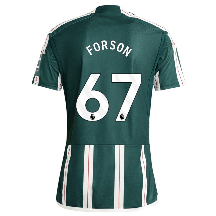 Damen Fußball Omari Forson #67 Dunkelgrün Auswärtstrikot Trikot 2023/24 T-Shirt Luxemburg