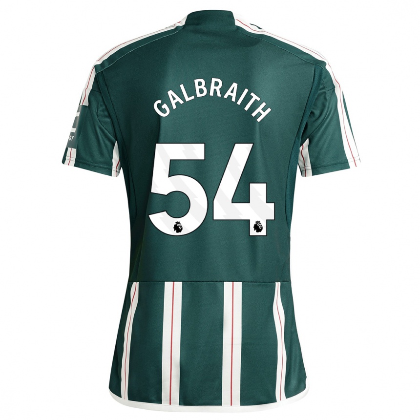 Damen Fußball Ethan Galbraith #54 Dunkelgrün Auswärtstrikot Trikot 2023/24 T-Shirt Luxemburg