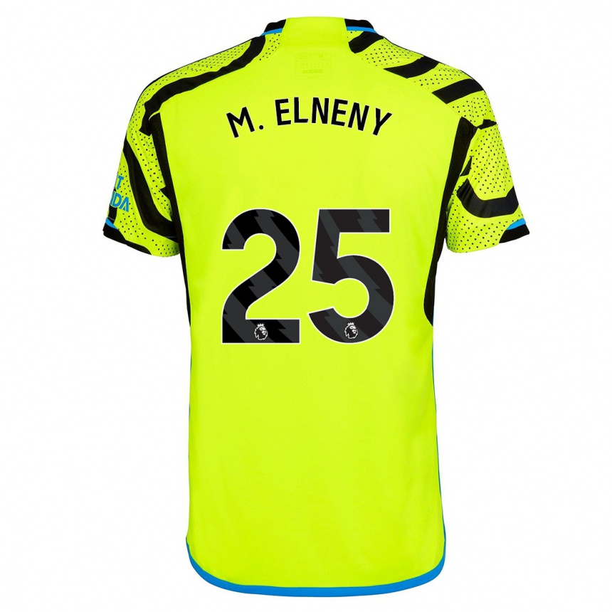 Damen Fußball Mohamed Elneny #25 Gelb Auswärtstrikot Trikot 2023/24 T-Shirt Luxemburg