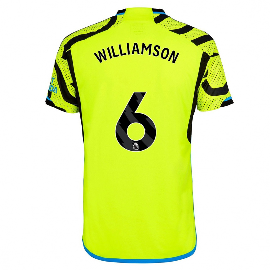Damen Fußball Leah Williamson #6 Gelb Auswärtstrikot Trikot 2023/24 T-Shirt Luxemburg