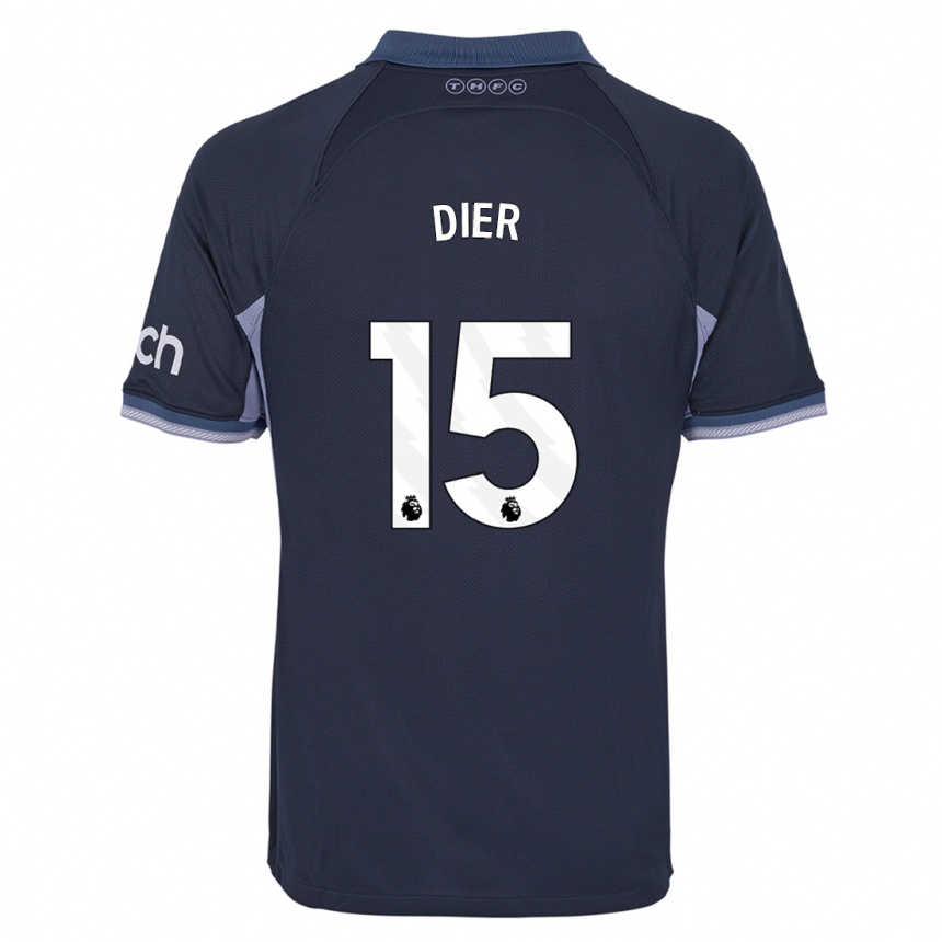 Damen Fußball Eric Dier #15 Dunkelblau Auswärtstrikot Trikot 2023/24 T-Shirt Luxemburg