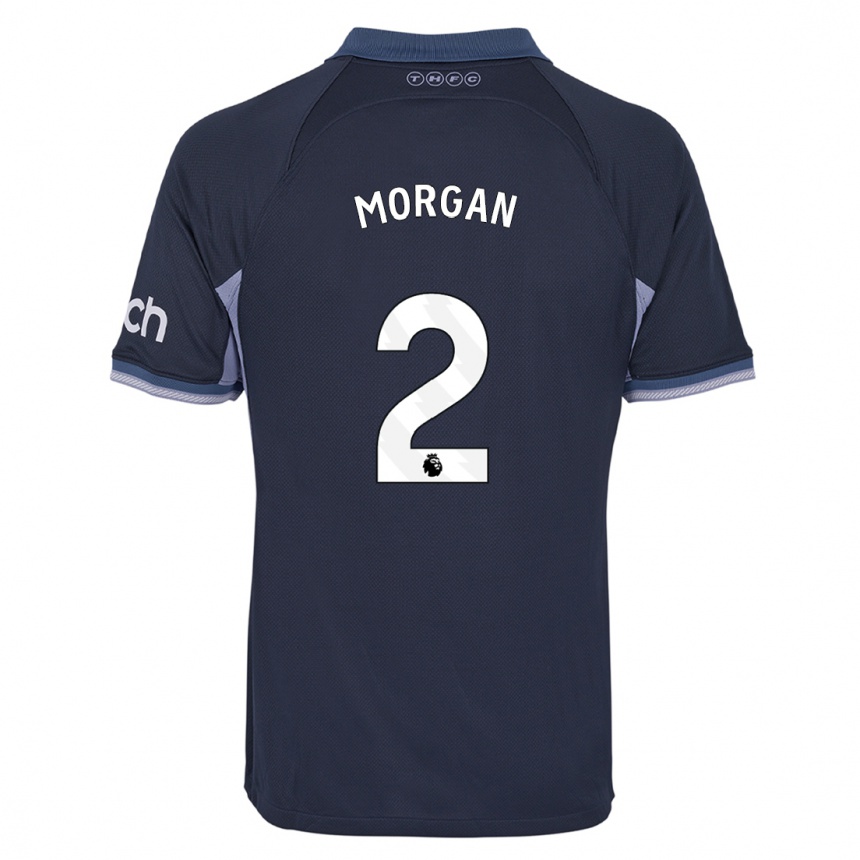 Damen Fußball Esther Morgan #2 Dunkelblau Auswärtstrikot Trikot 2023/24 T-Shirt Luxemburg