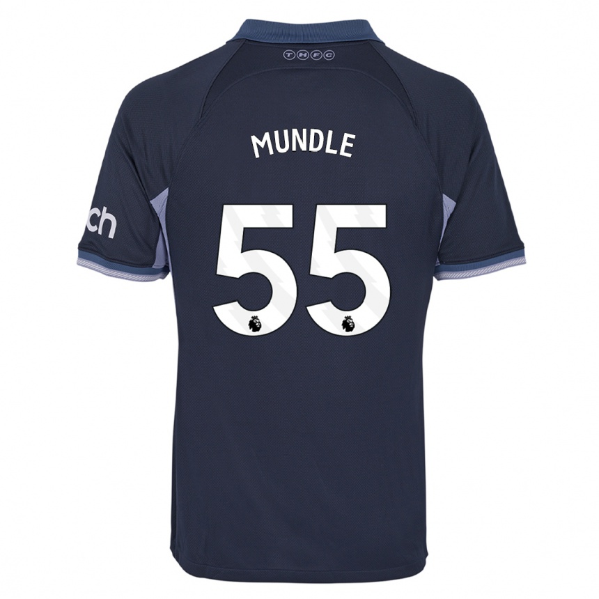 Damen Fußball Romaine Mundle #55 Dunkelblau Auswärtstrikot Trikot 2023/24 T-Shirt Luxemburg