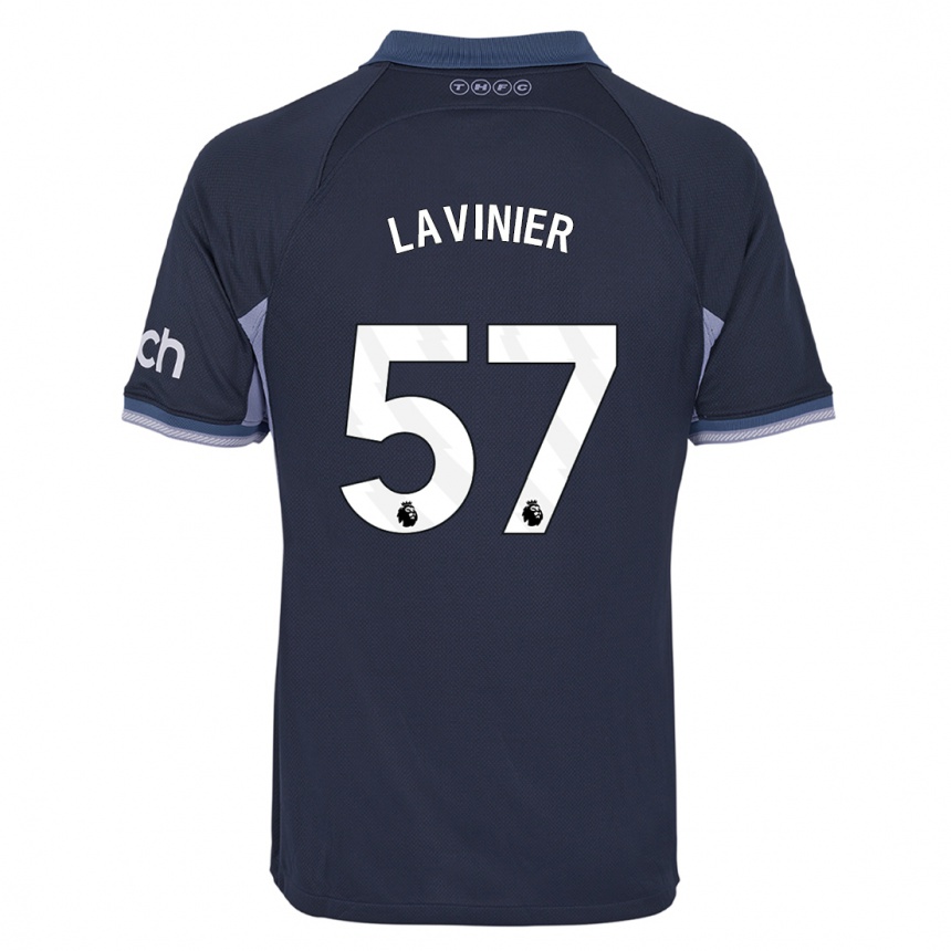 Damen Fußball Marcel Lavinier #57 Dunkelblau Auswärtstrikot Trikot 2023/24 T-Shirt Luxemburg