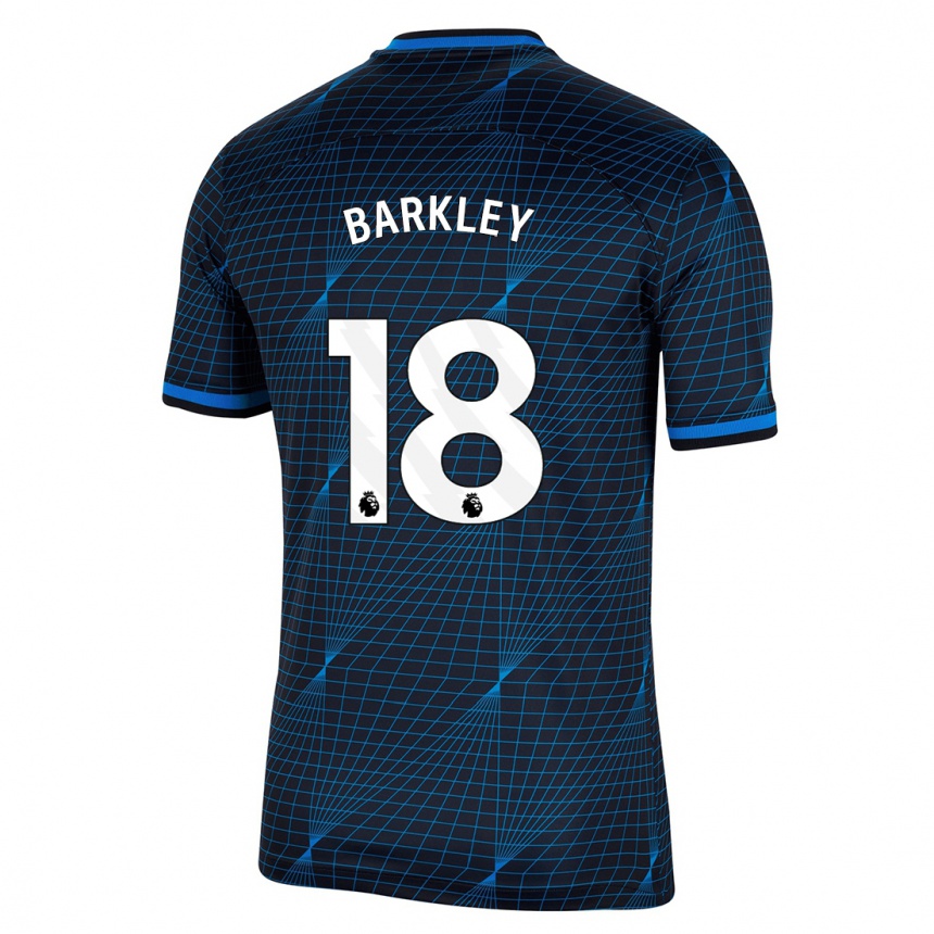 Damen Fußball Ross Barkley #18 Dunkelblau Auswärtstrikot Trikot 2023/24 T-Shirt Luxemburg