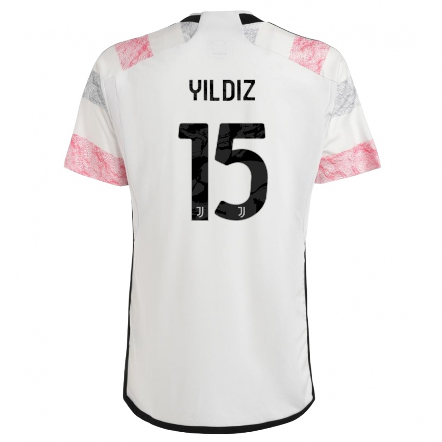 Damen Fußball Kenan Yildiz #0 Weiß Rosa Auswärtstrikot Trikot 2023/24 T-Shirt Luxemburg