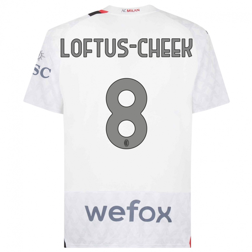 Damen Fußball Ruben Loftus-Cheek #8 Weiß Auswärtstrikot Trikot 2023/24 T-Shirt Luxemburg