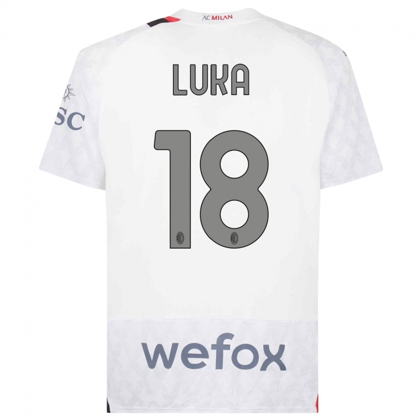 Damen Fußball Luka Romero #18 Weiß Auswärtstrikot Trikot 2023/24 T-Shirt Luxemburg