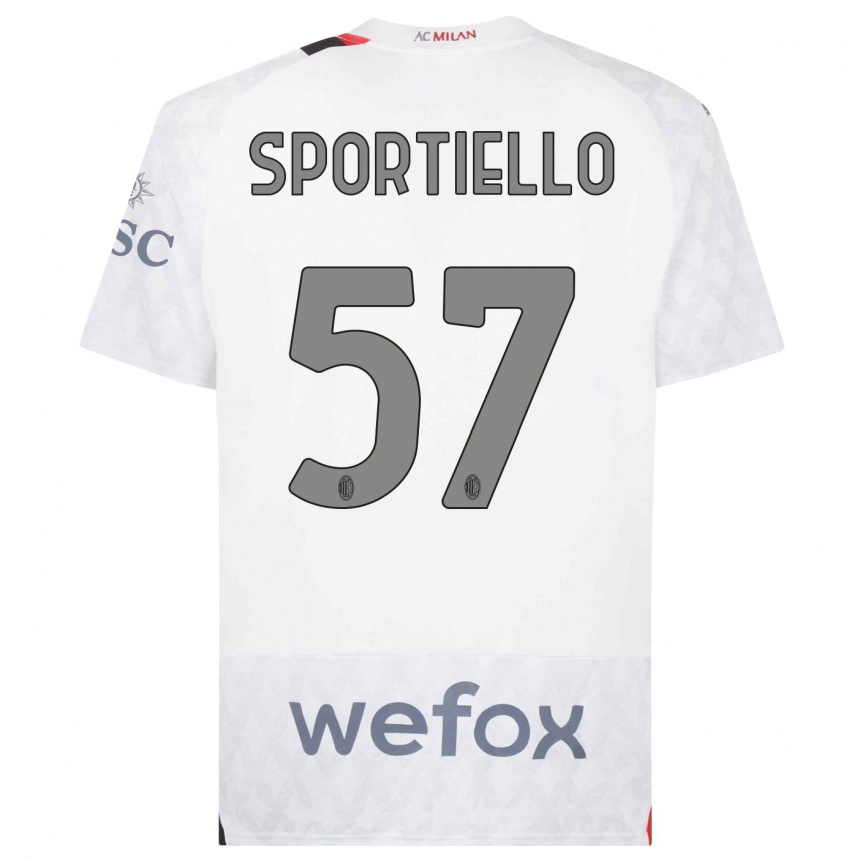 Damen Fußball Marco Sportiello #57 Weiß Auswärtstrikot Trikot 2023/24 T-Shirt Luxemburg