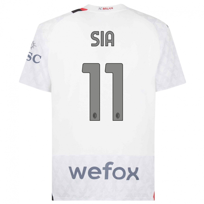 Damen Fußball Diego Sia #11 Weiß Auswärtstrikot Trikot 2023/24 T-Shirt Luxemburg