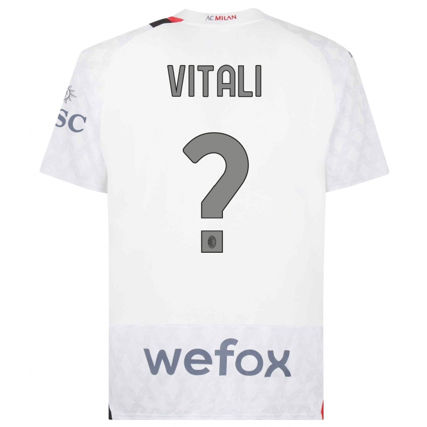 Damen Fußball Michael Vitali #0 Weiß Auswärtstrikot Trikot 2023/24 T-Shirt Luxemburg