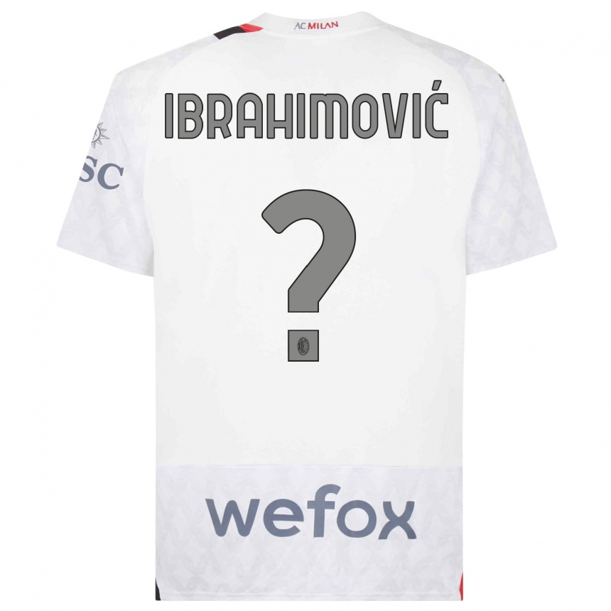 Damen Fußball Maximilian Ibrahimović #0 Weiß Auswärtstrikot Trikot 2023/24 T-Shirt Luxemburg