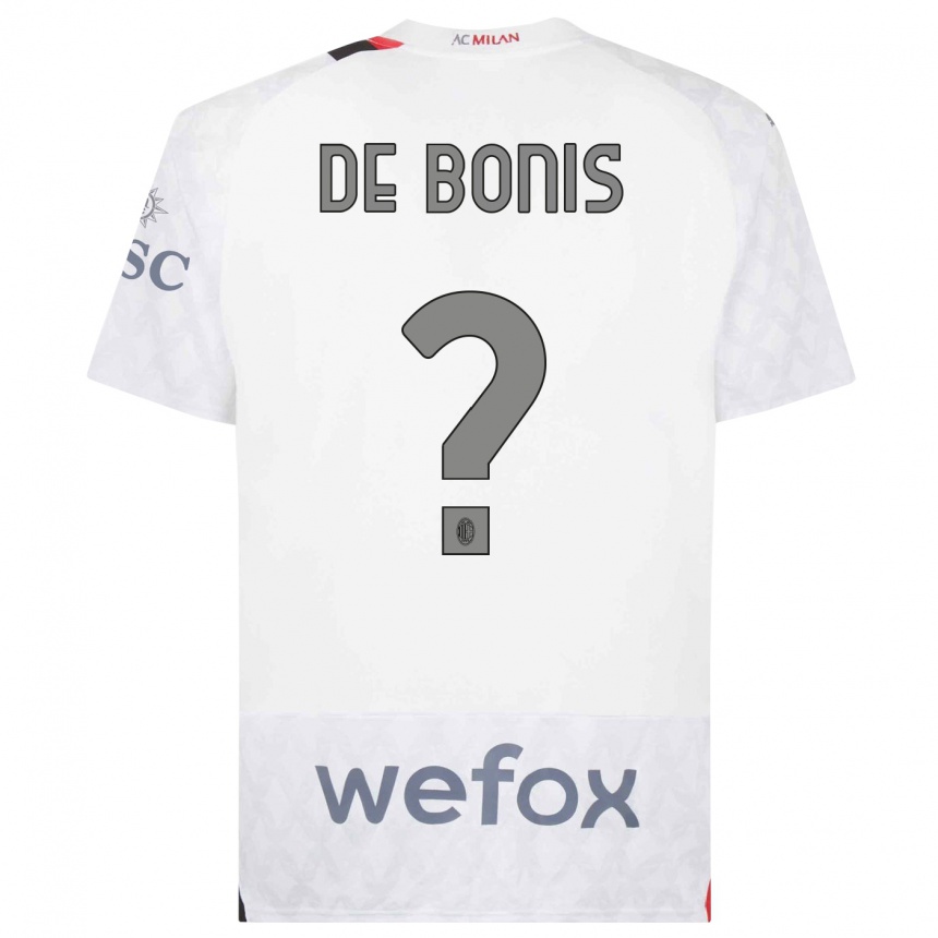 Damen Fußball Andrea De Bonis #0 Weiß Auswärtstrikot Trikot 2023/24 T-Shirt Luxemburg