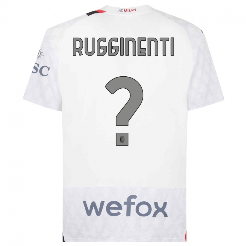 Damen Fußball Omar Rugginenti #0 Weiß Auswärtstrikot Trikot 2023/24 T-Shirt Luxemburg