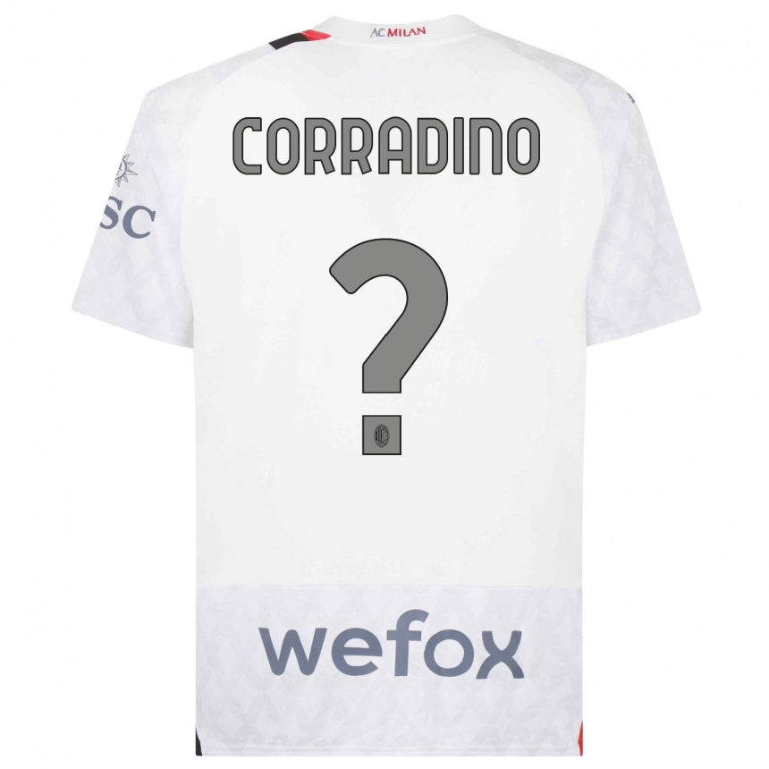 Damen Fußball Riccardo Corradino #0 Weiß Auswärtstrikot Trikot 2023/24 T-Shirt Luxemburg