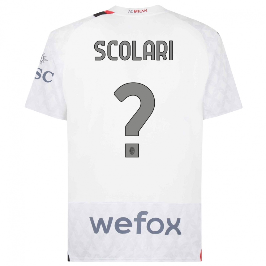 Damen Fußball Davide Scolari #0 Weiß Auswärtstrikot Trikot 2023/24 T-Shirt Luxemburg