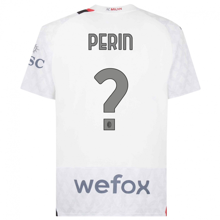 Damen Fußball Ernesto Perin #0 Weiß Auswärtstrikot Trikot 2023/24 T-Shirt Luxemburg