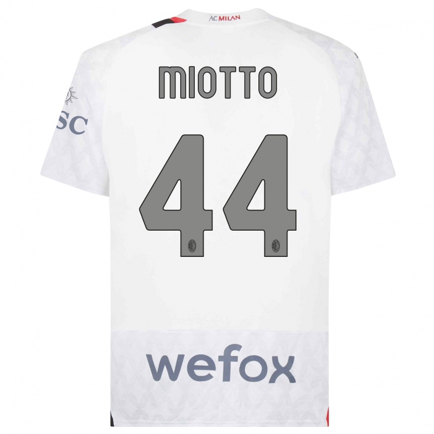Damen Fußball Giorgia Miotto #44 Weiß Auswärtstrikot Trikot 2023/24 T-Shirt Luxemburg