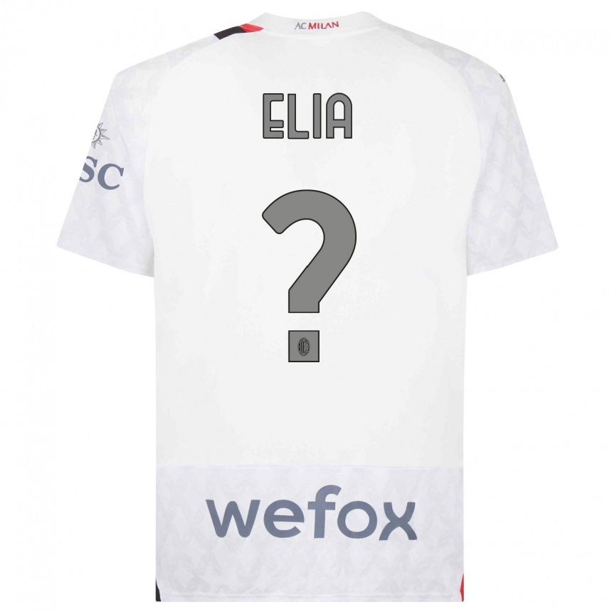 Damen Fußball Emanuele Elia #0 Weiß Auswärtstrikot Trikot 2023/24 T-Shirt Luxemburg