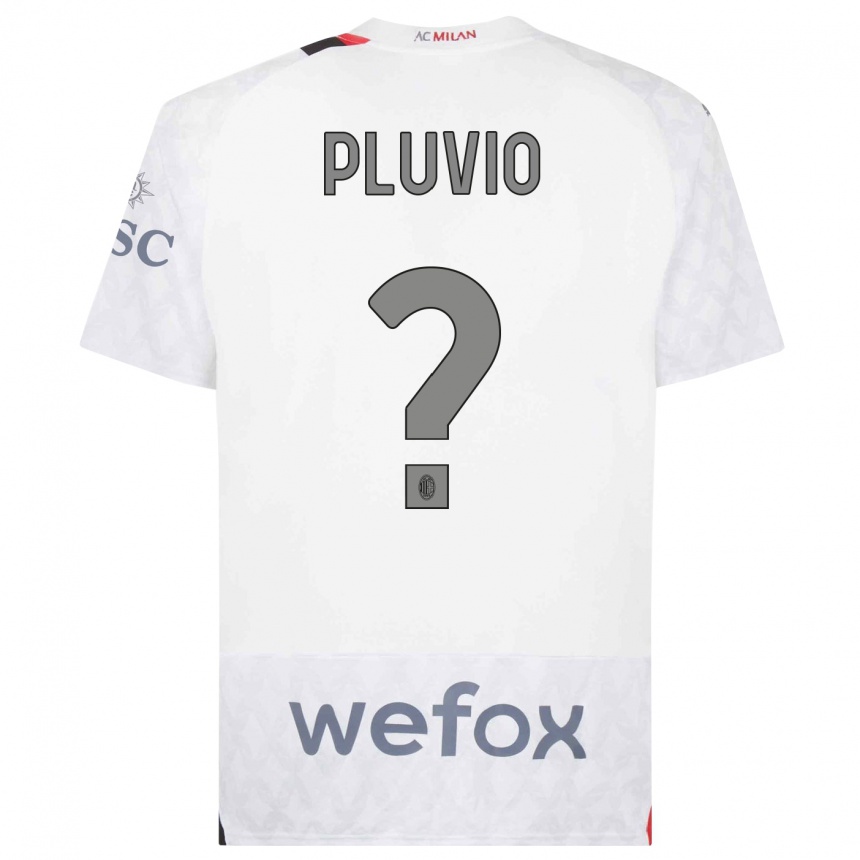 Damen Fußball Nicholas Pluvio #0 Weiß Auswärtstrikot Trikot 2023/24 T-Shirt Luxemburg